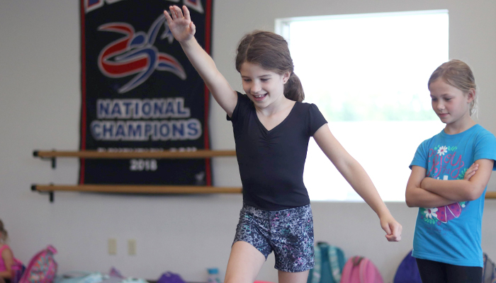 girl in dance studio